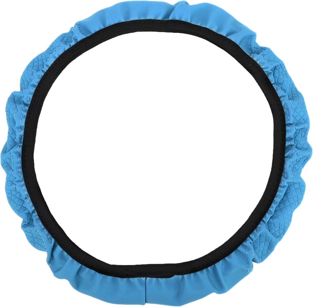 Stuurwielhoes 14,6"-15" - Kunstleer Blauw - Stijlvol design - Verlengt levensduur stuurwiel - ShopVlot