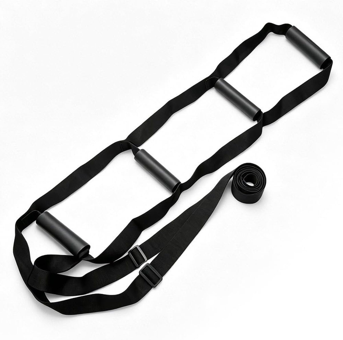 Bedladder verstelbaar 232 cm - nylonweefsel - 4 handgrepen - ondersteuning voor ouderen en zieken - ShopVlot