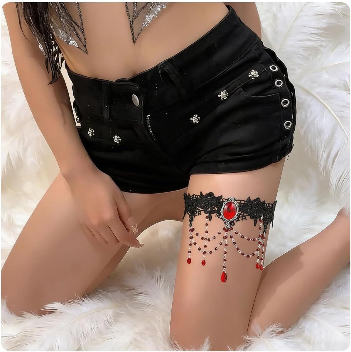 Jarretels Zwart Voor Dames Als Kantpanty Zwart Panty Kant