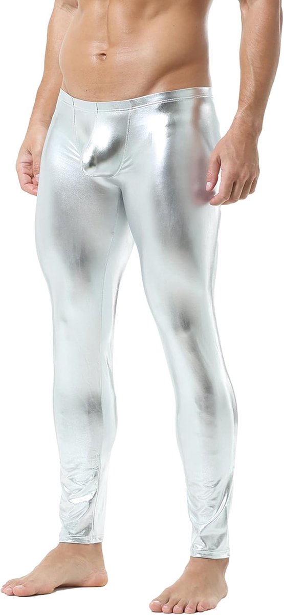 Heren kunstleer tank top strakke broek pak wetlook mouwloos capuchon onderhemd PU man leggings shirt broek