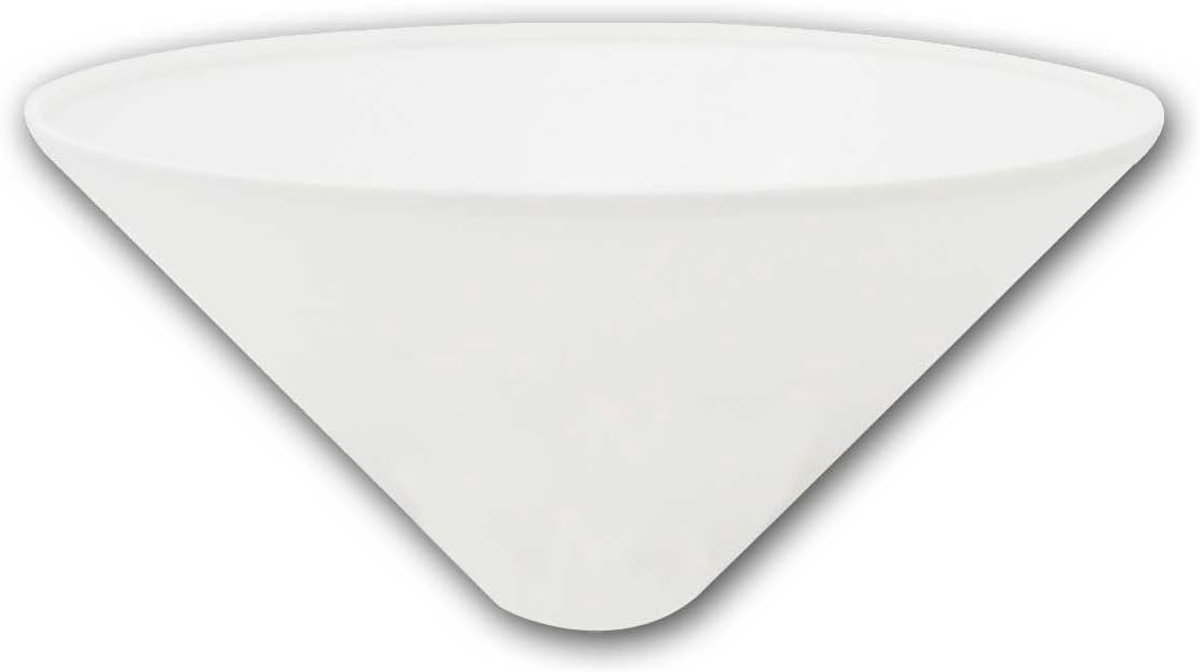 Lampenkap in kegelvorm, diameter 120 mm, hoogte 60 mm, wit, diameter voor voedingskabel 7 mm