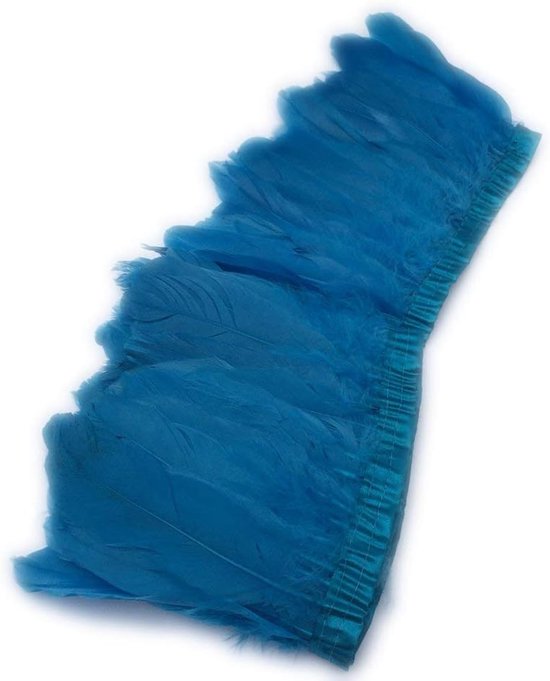 Eend Gans Veer Trim Fringe Naaien Craft 2 Yards (Turkoois) van eend — afbeelding 3