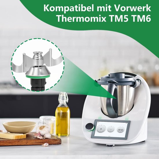 Deegmes voor Thermomix TM6, TM5, roestvrij stalen deegmengmes, geen deegresten en vuilverontreiniging, snelle reiniging van het deegmes, Thermomix accessoires TM6 TM5 mixmes vervanging — afbeelding 4
