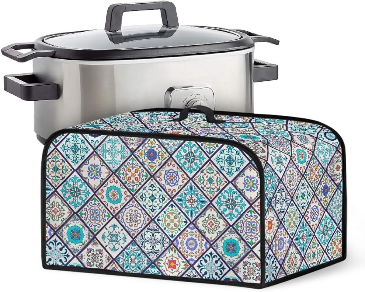 Apparatenhoes - Keukenhoes Beschermhoes - Keuken Opruimen - Met Opbergvak - 43 x 27 cm - Blauw