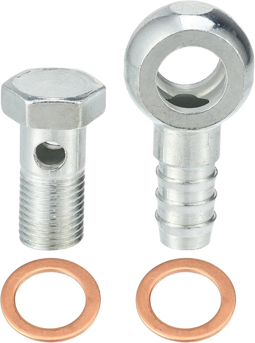 14mm ID 14mm OD Banjo Fitting Brandstofleiding Adapter Connector - 4 Stuks