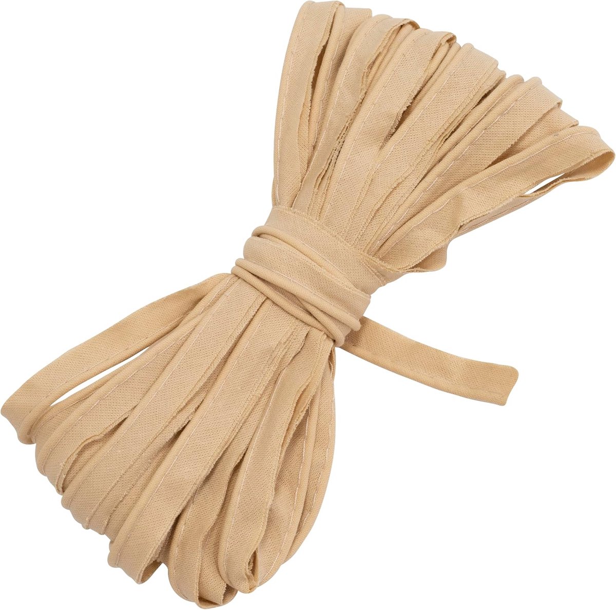 - C77243 - band 9 meter x 10 mm - katoen - kleur beige - bies gallon kleding kussen dekbedden