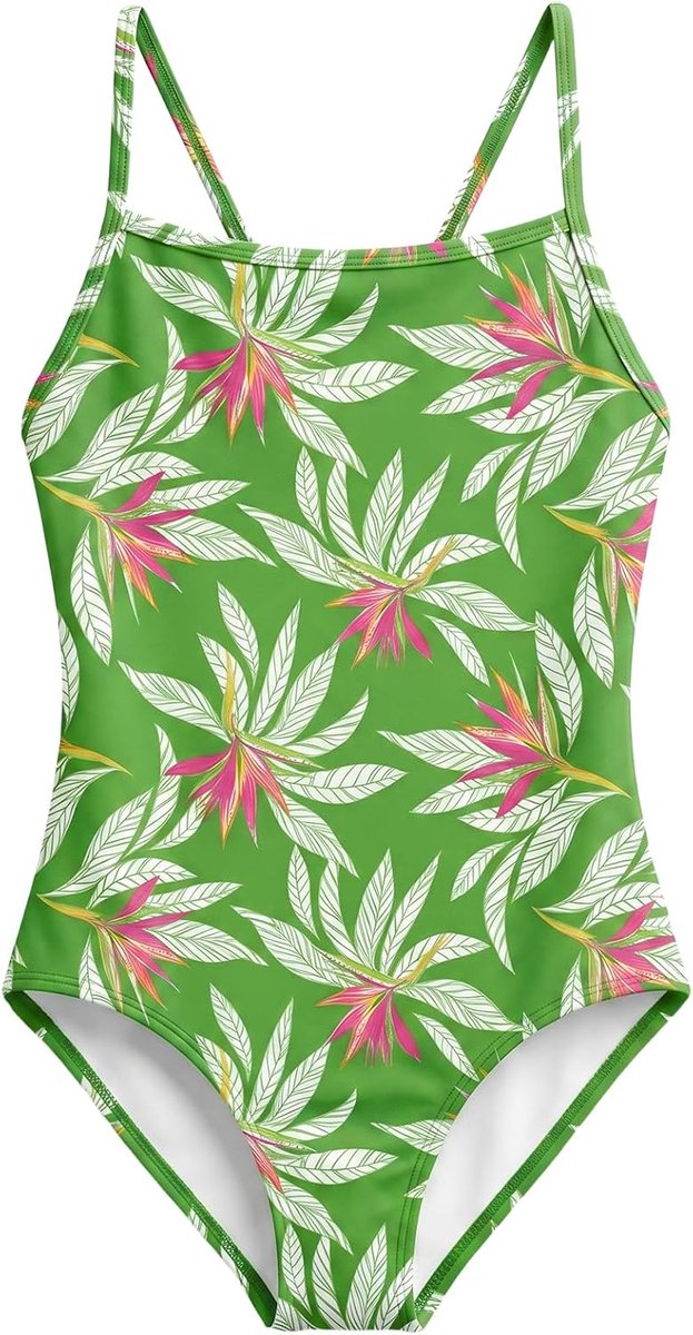 weVSwe Badpak voor kinderen, meisjes, eendelig, leuk voor kleine kinderen, zwempak, mouwloze bikini, kinderbadmode, 2-10 jaar