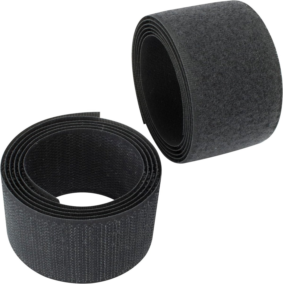 C65994 Krabband/rol, 40 mm, 1 m, zelfgrijpend, organizer/kabelbinder, trekkoord, kleur: donkergrijs, van polyamide en polyester