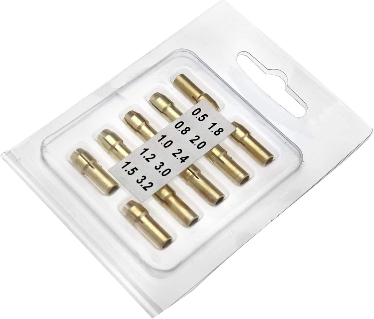 10 stks 0.5-3.2mm Messing Boor Chuck 5mm Schacht Mini Boor Verzamelen Chuck Bits voor Rotary Tool