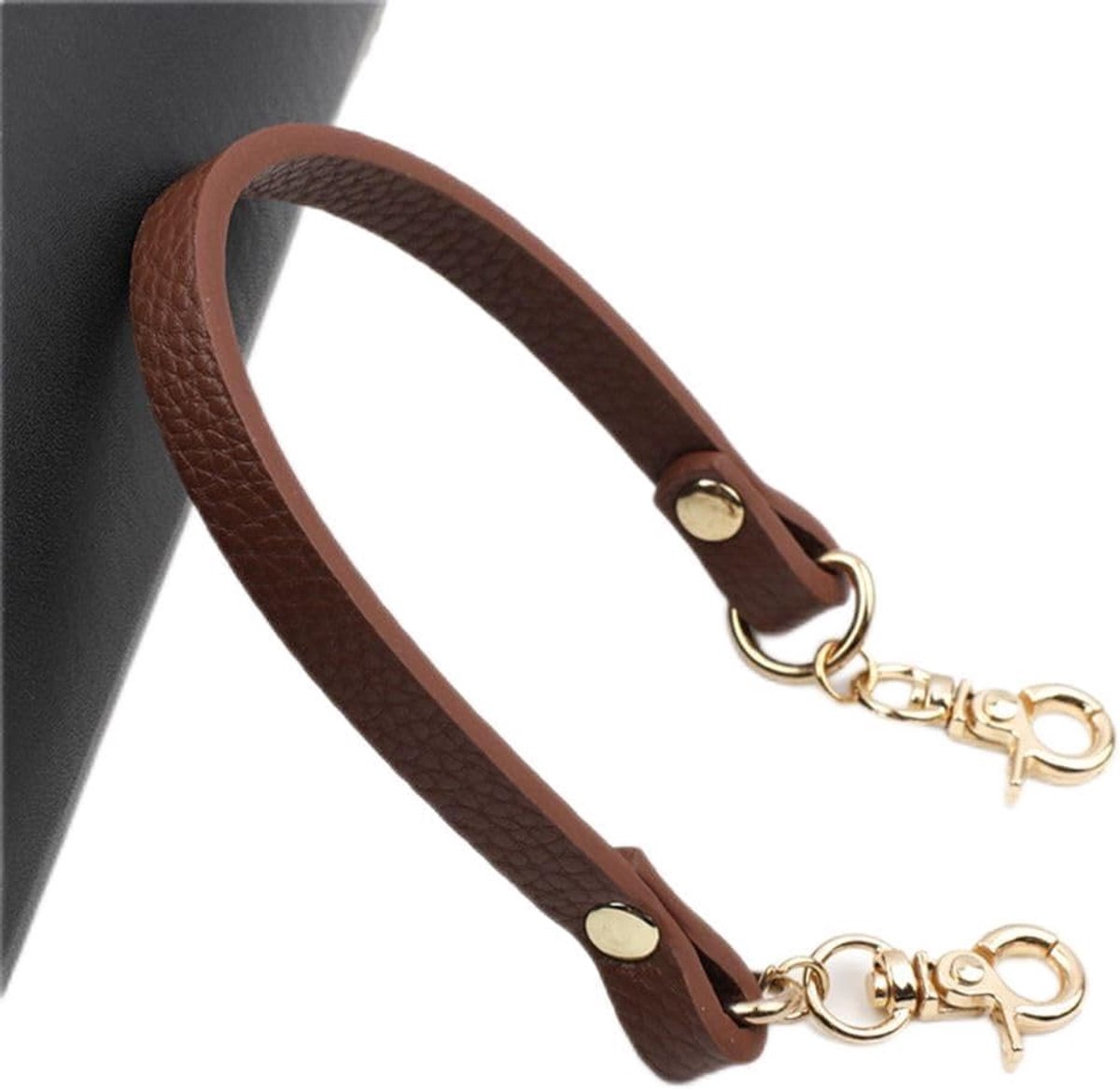 Portemonnee-riem van PU-leer 30 cm drukknop lederen zakriem tas handvatten leer voor korte tas vervanging fabricageaccessoires tas handvat vervanging riem DIY tas accessoires