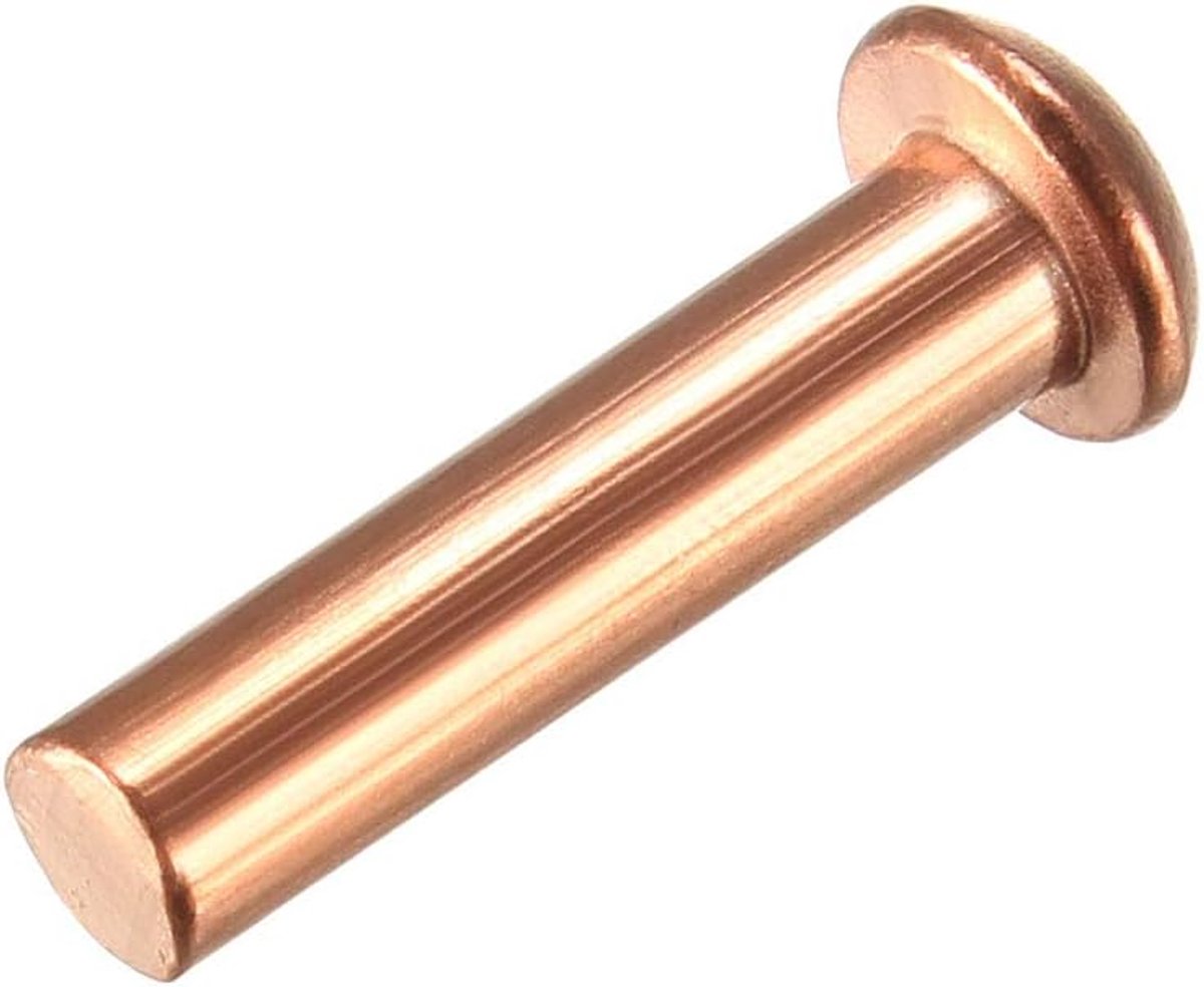Sourcing map 50 stuks 5/32" x 15/64" ronde kop koperen volledige klinknagels bevestigingen 1/8" x 15/32"