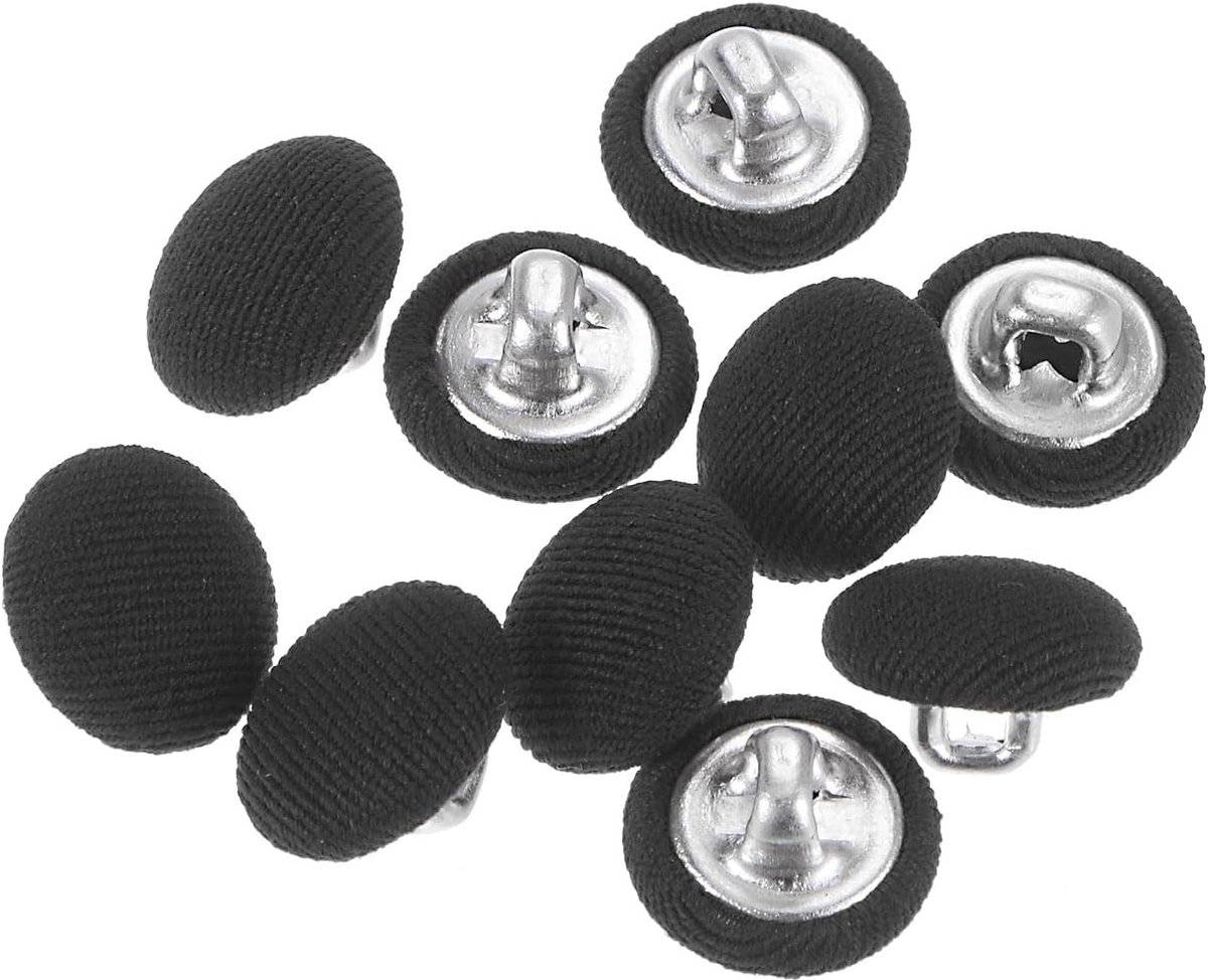 Knopen 18L (11,5 mm) voor jurken, blouses en pakken, kleur: zwart