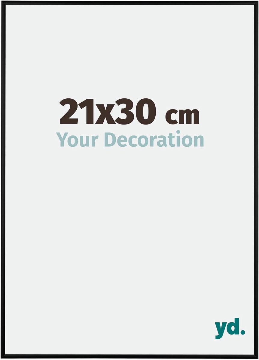 Fotolijst 21x30cm - Aluminium lijst - Anti-glare glas - Eenvoudig te hangen - SnelShoppen