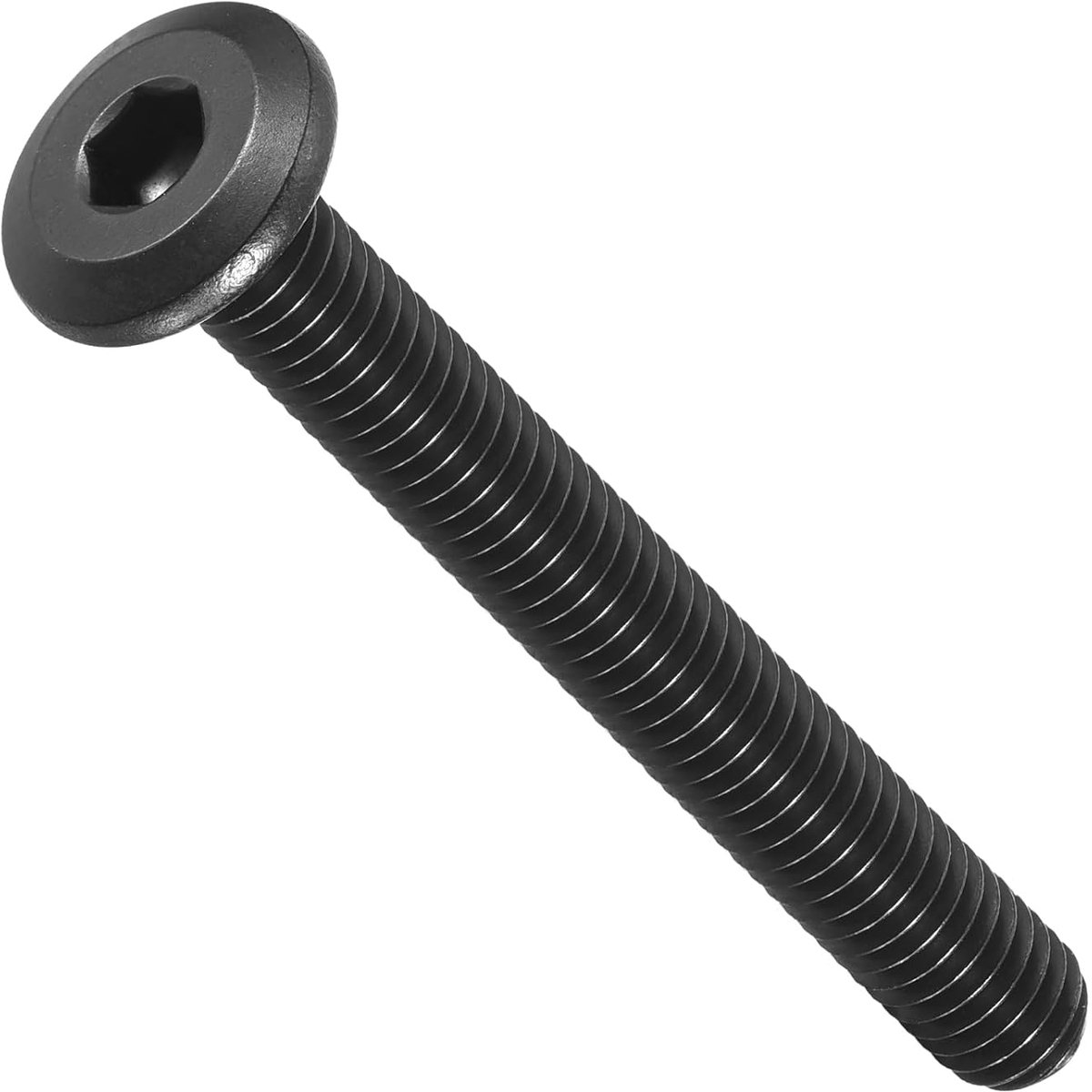 Cilinderkopschroeven met zeshoekig hol (M6-1 x 50) 10 stuks, 304 roestvrij stalen schroeven, meubels met zeshoekig hol, voor timmermans- en meubelprojecten, zwart