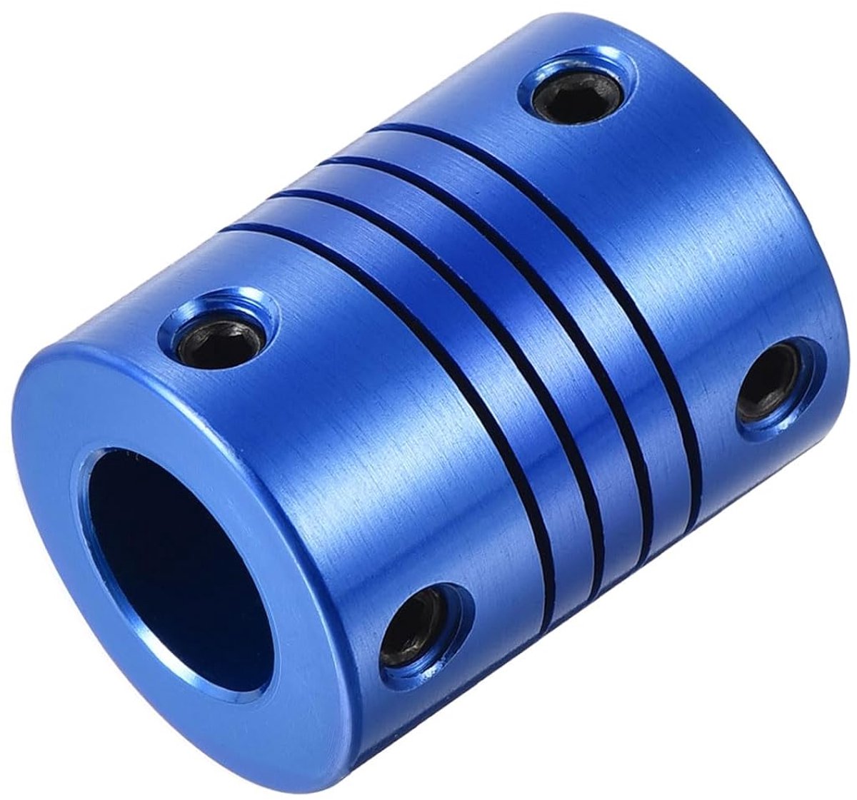 1 stuk 10 mm op 10 mm askoppeling van aluminiumlegering L25 x D19 flexibele koppeling met schroeven voor encoder en motoren, blauw
