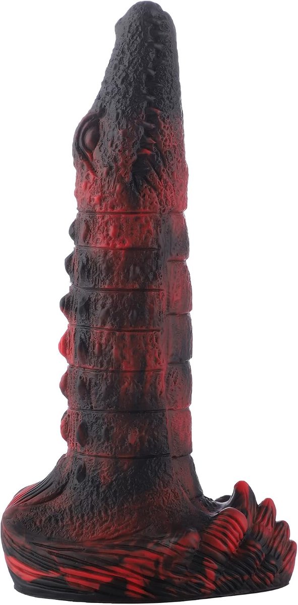 Dildo 23 cm - Premium silicone - Schubbenstructuur - Sterke zuignap voor veelzijdig gebruik - SnelShoppen
