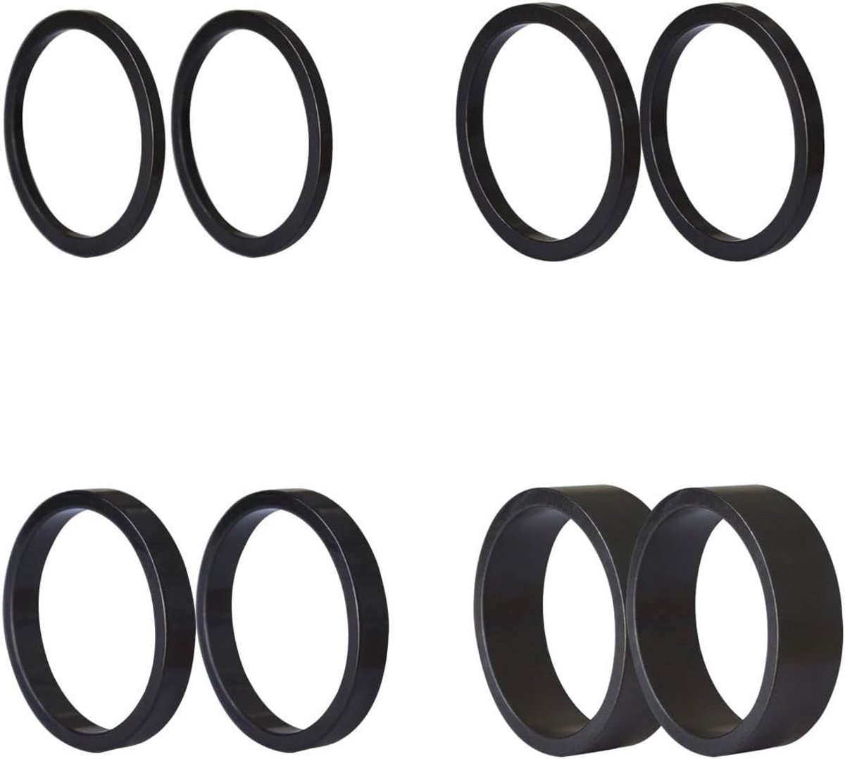 8 stuks fietsstuurpen zwart afstandhouders stuurpen spacer set stuur afstandsringen fiets stuur spacer stuurset bike headset spacers afstandhouders Ahead Spacer 1/8 inch racefiets