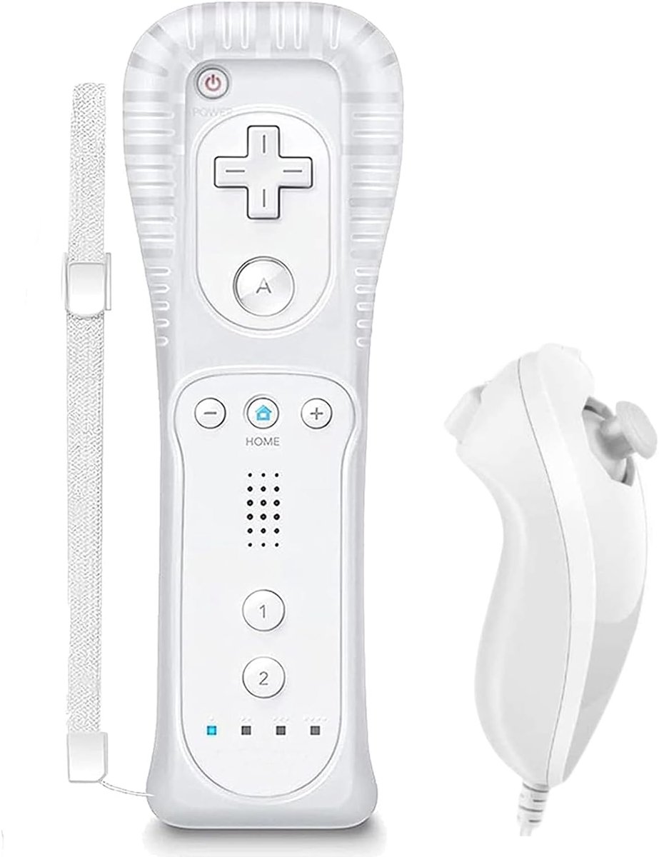 Wii Remote Controller met Nunchuck - Draadloze Controller - Inclusief Siliconen Covers - Perfect voor Wii Games - ShopVlot