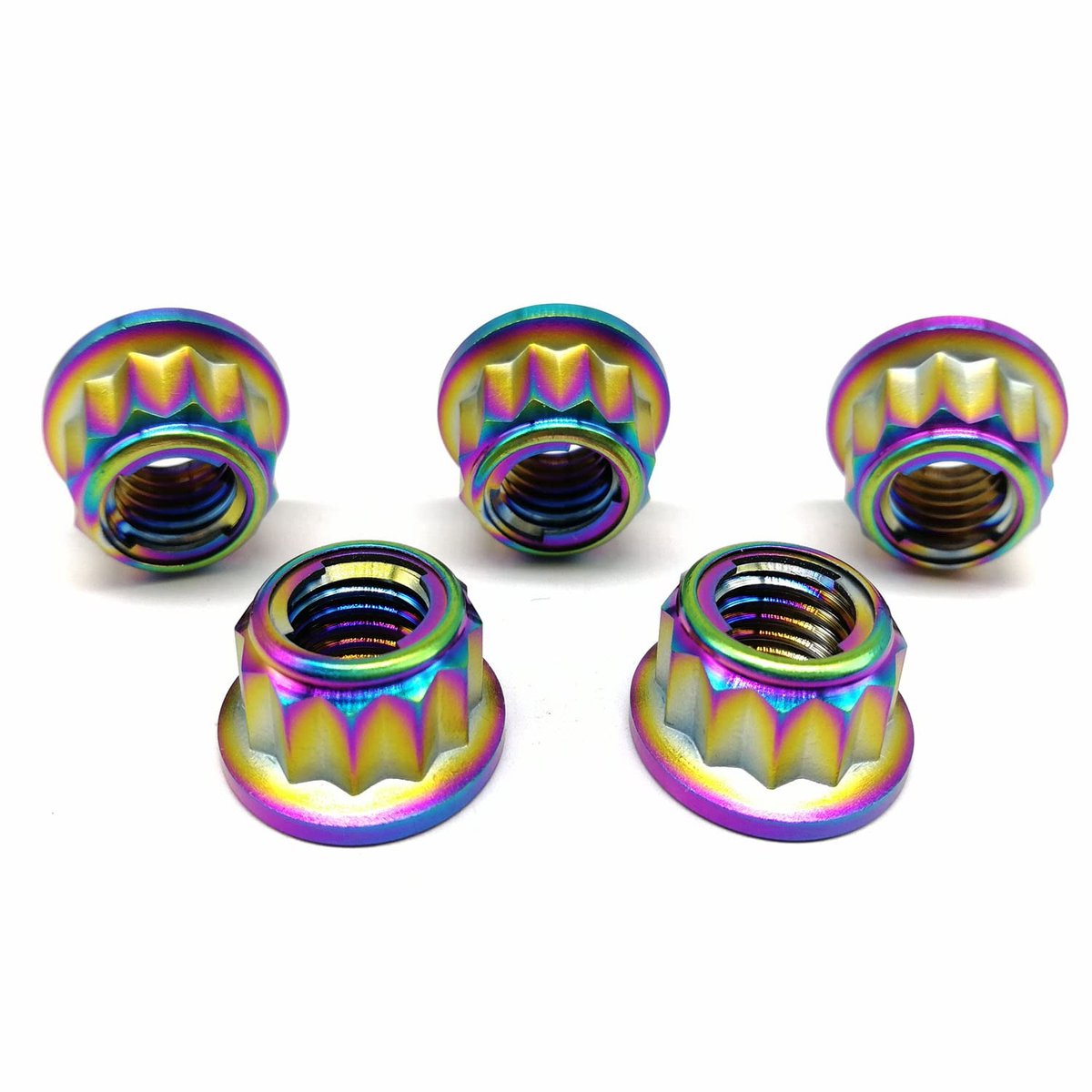 Chainwheel Moer M10 x 1.25mm - Titanium Flensmoer - Verminderde ongespannen massa - Lichtgewicht oplossing - ShopVlot