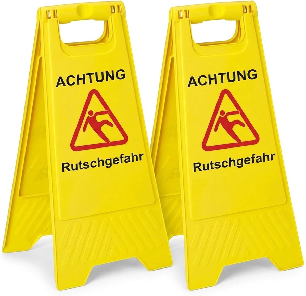 Waarschuwingsbord slipgevaar - 2 stuks - opvouwbaar - beide zijden bedrukt - verhoogt veiligheid - ShopVlot