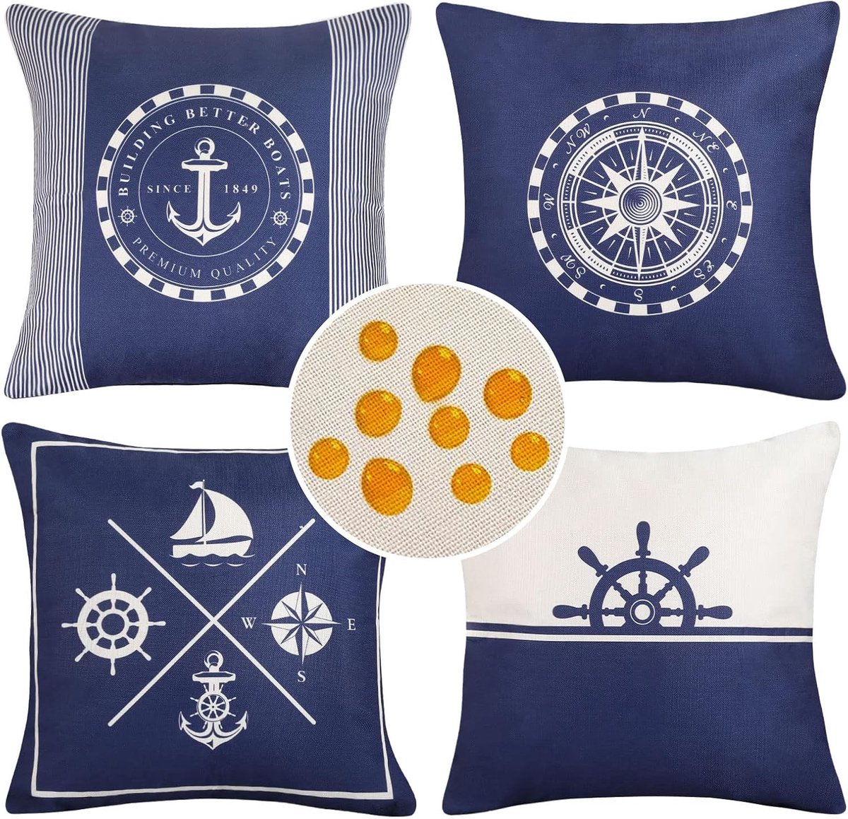 Pillowcases 50x50cm - Waterdicht - Katoen en linnen - Voor binnen en buiten - ShopVlot