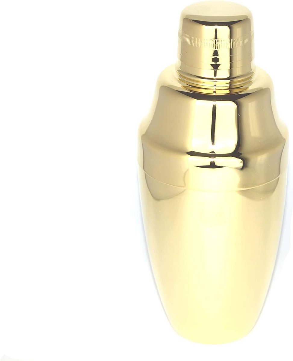 Cocktail Cobbler Shaker 50 cl - 3-delig goud - Japanse kwaliteit - ideaal voor cocktails - ShopVlot
