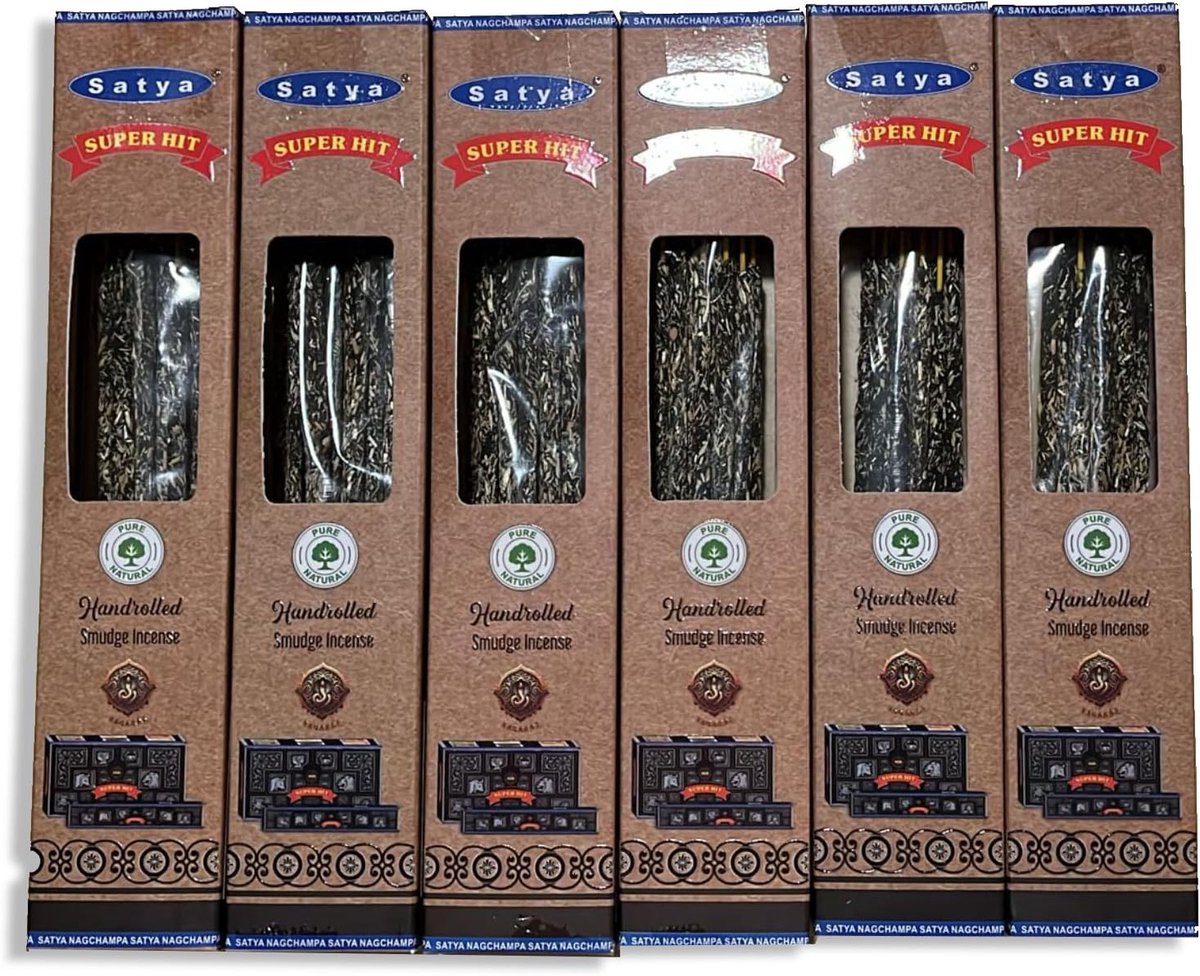 Wierookstokjes 6 verpakkingen van 25 g - handgemaakt - biologische variant - voor meditatie en yoga - ShopVlot