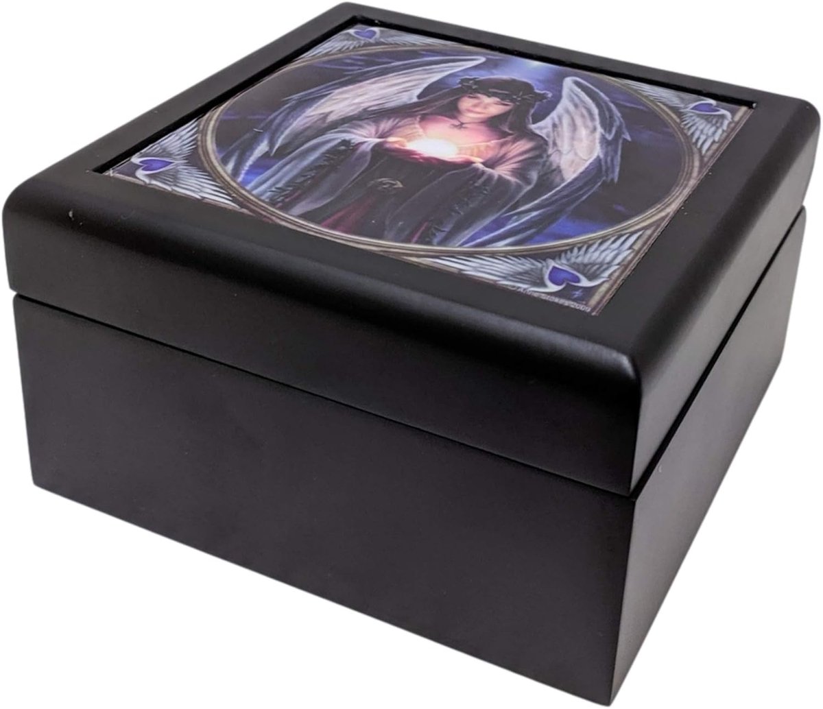 Sieradenbox 12,5 cm - zwarte gothic stijl - decoratief en multifunctioneel - perfect als cadeau - ShopVlot