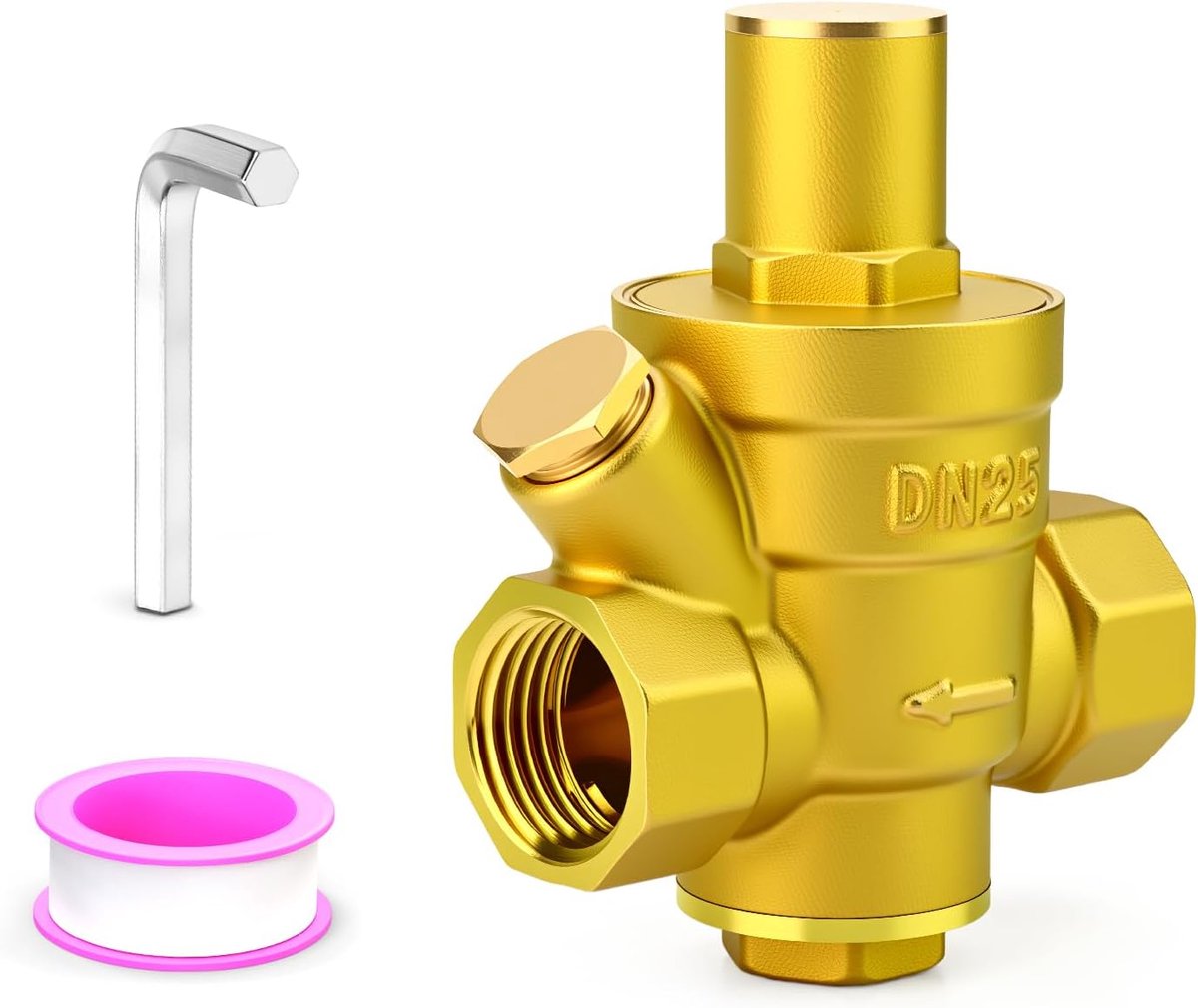 Waterdrukregelklep 1 Inch - Messing - Nauwkeurige drukregeling - Geschikt voor kranen - ShopVlot