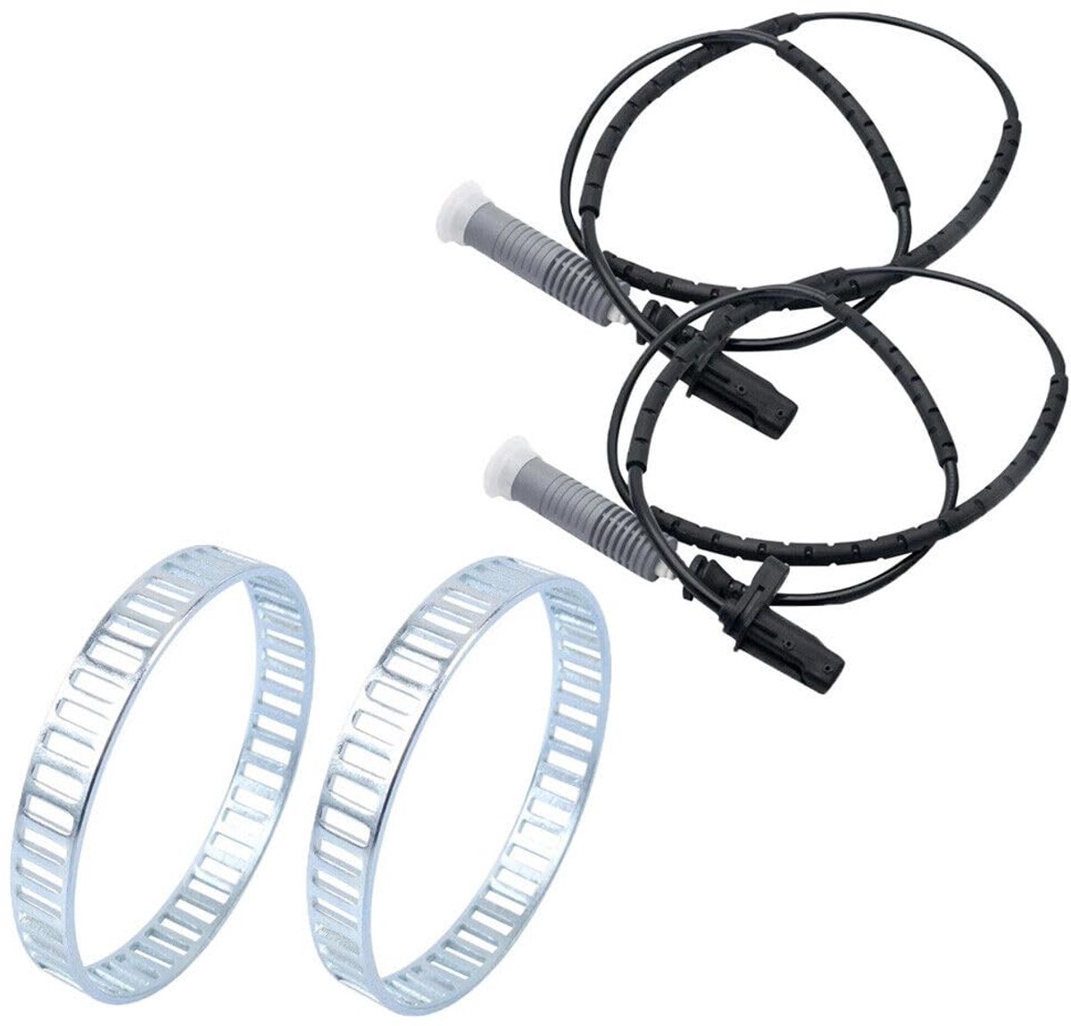 ABS sensor set - 2x achter ABS sensor - inclusief 2 ABS ringen - optimale remprestaties - ShopVlot