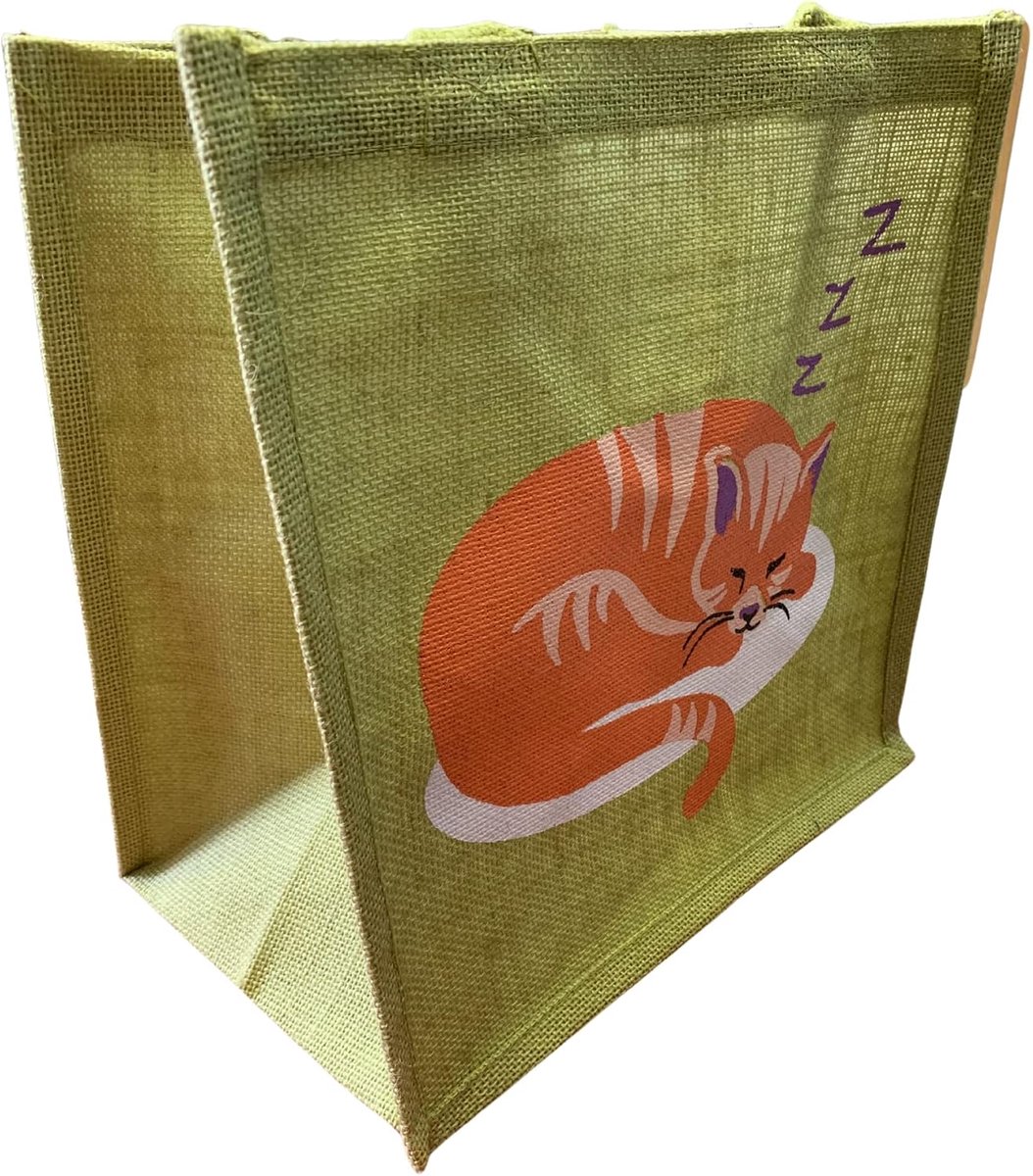 Jute shopper bag - 38x42 cm - eco-vriendelijk - ideaal voor boodschappen - ShopVlot