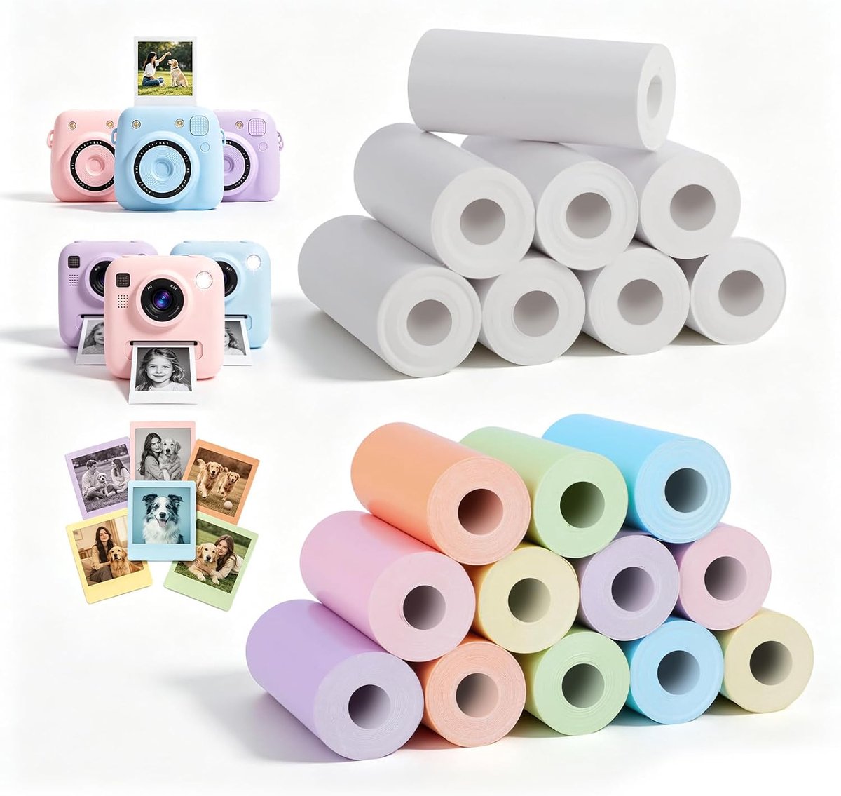 Camerapier voor kinderen 20 rollen - 57 mm x 25 mm - navulverpakking - eindeloze creativiteit - ShopVlot
