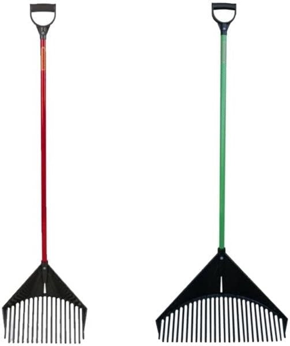 Multirake combi - standaard rood en XXL groen - multifunctioneel - lichtgewicht ergonomisch tuingereedschap - ShopVlot