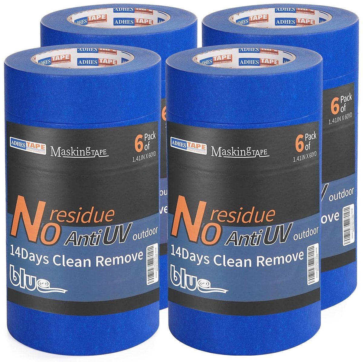 Verf tape 36 mm x 41 m - crepe blauw - schoonne rand - wasbaar - ShopVlot
