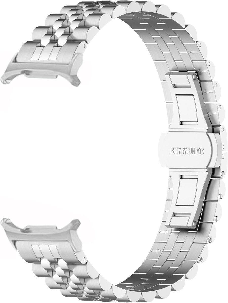 Horlogeband 46 mm - Rvs schakelband - Verstelbaar - Stijlvolle vervangband voor Galaxy Watch 8 - ShopVlot