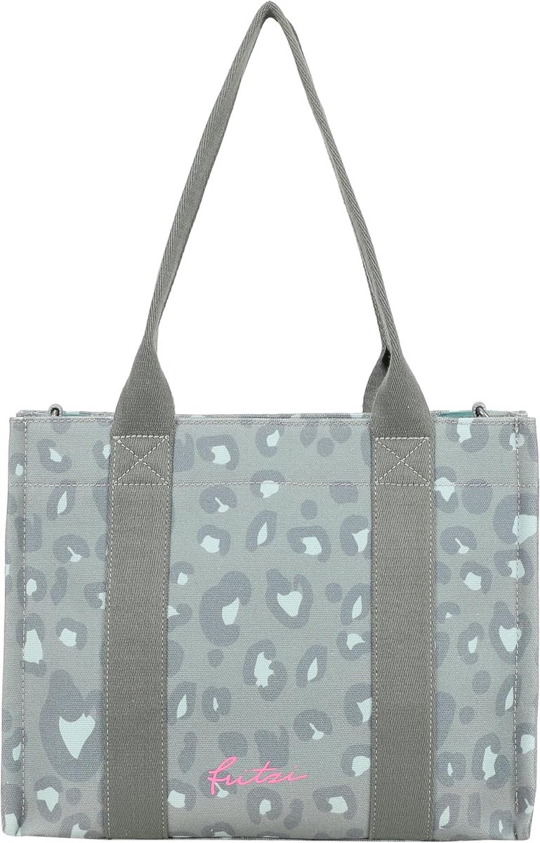 Tote shopper medium - canvas - vegan leoprint - trendy festival tas - ShopVlot