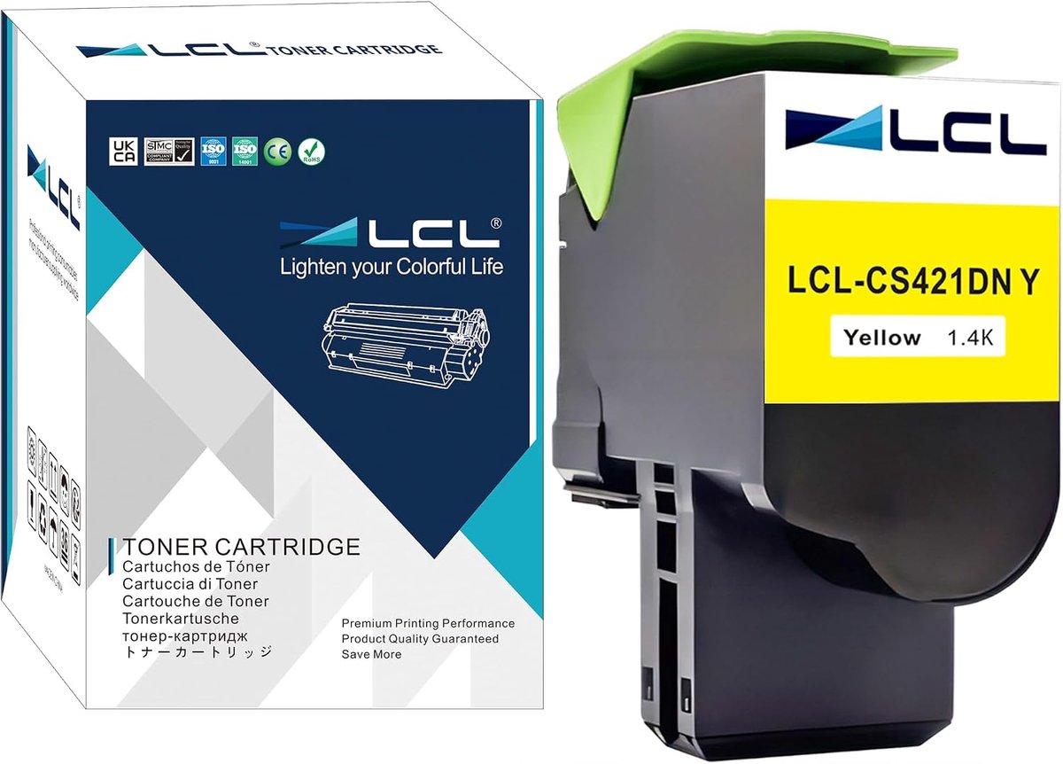 Toner Cartridges 78C20M0 - Geel - Compatibel met Lexmark CS421/CS521 - Zorg voor scherpe afdrukken - ShopVlot