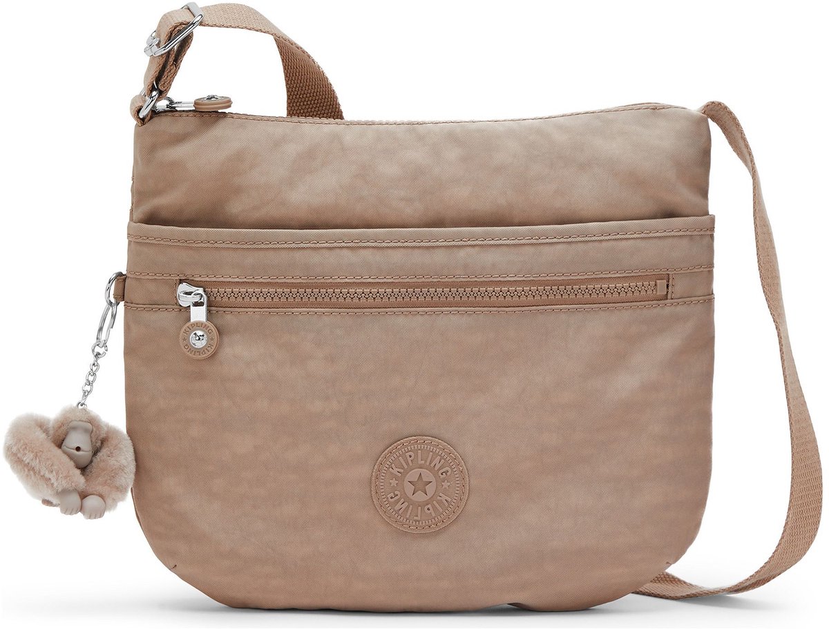 kipling schoudertas Basic Eyes Wide Open Arto Shoulderbag Tan Beige Taupe