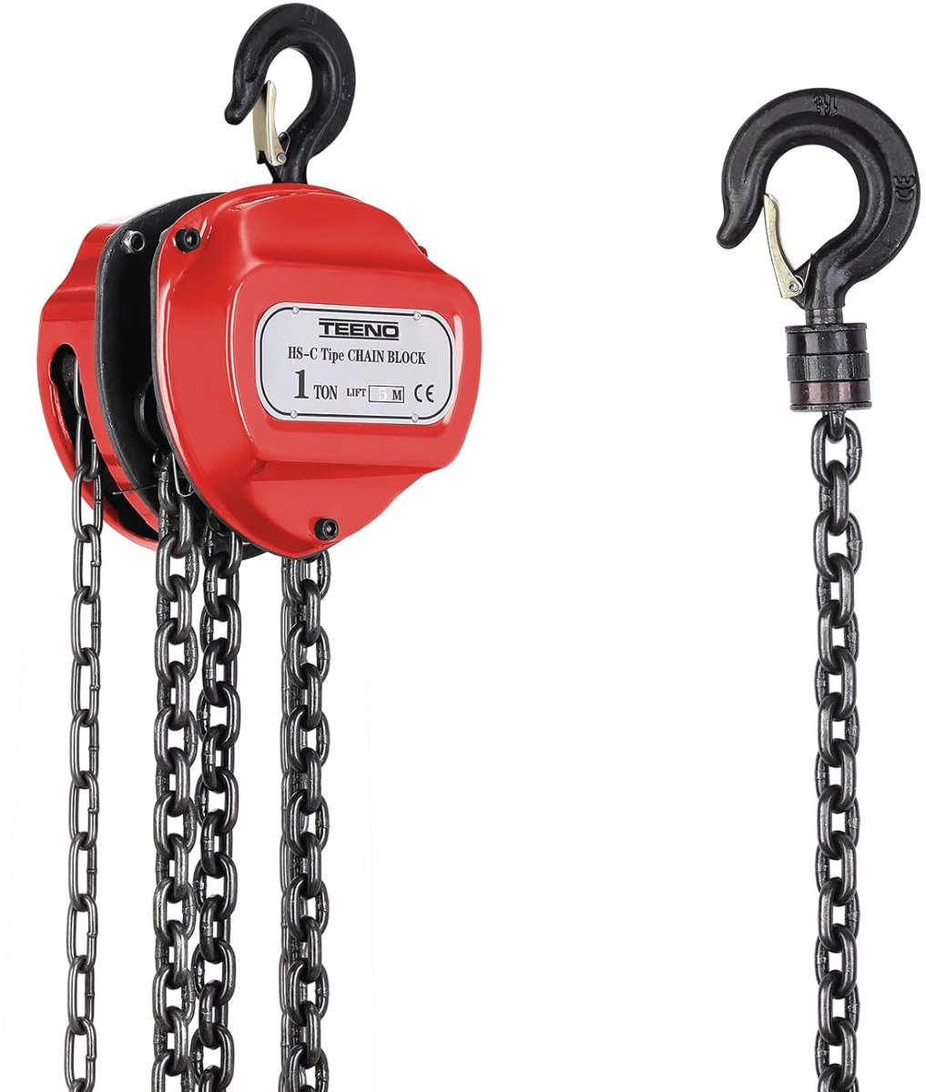 Handtakel 1 ton - Met zware haak - Hefhoogte 5m - Ideaal voor landbouw en industrie - ShopVlot