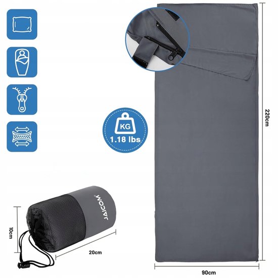 Zijden Slaapzak 220x90cm - Lichtgewicht & Compact voor Reizen — afbeelding 5
