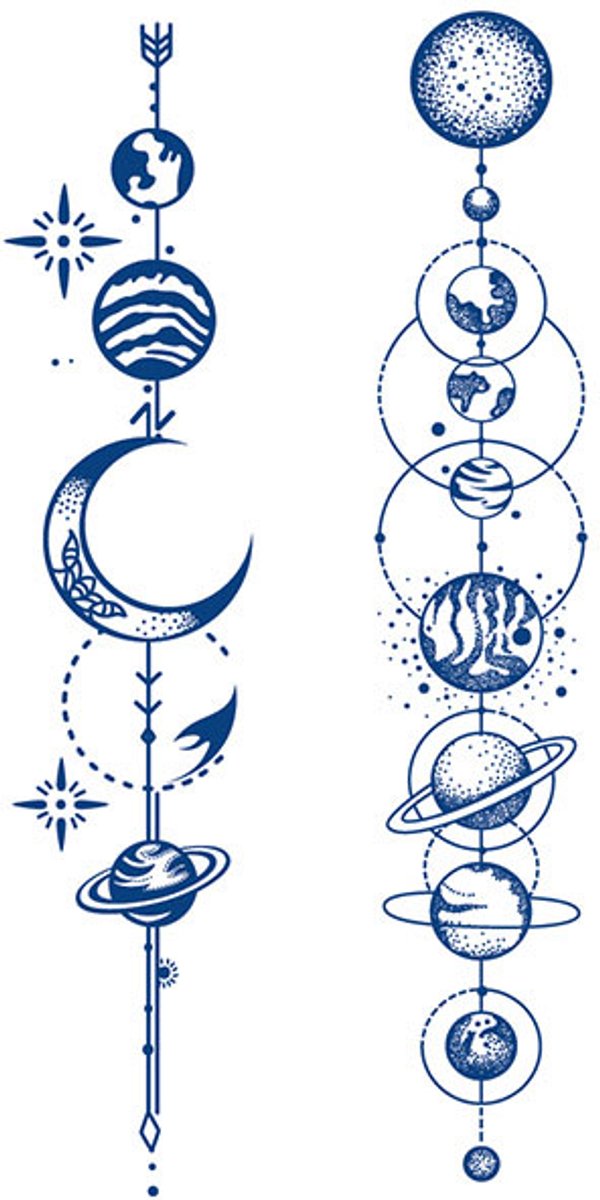 Tijdelijke tattoo Celestial Tattoo Duo 2 weken