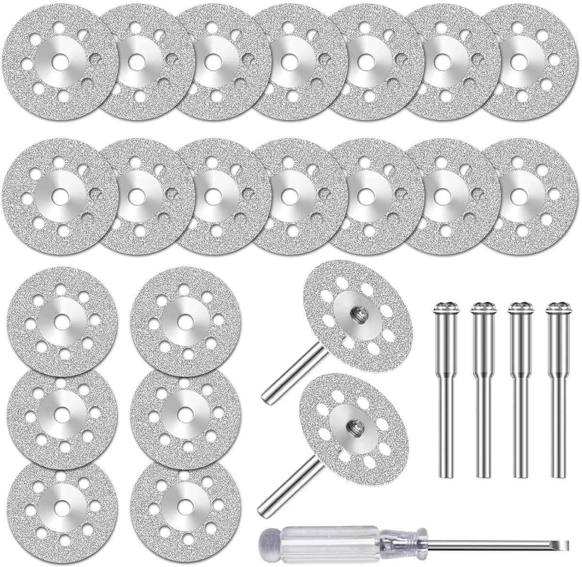 Diamant slijpschijven 20 stuks 545 - 3mm mandrel - snijden van steen en glas - hoge efficiëntie - ShopVlot