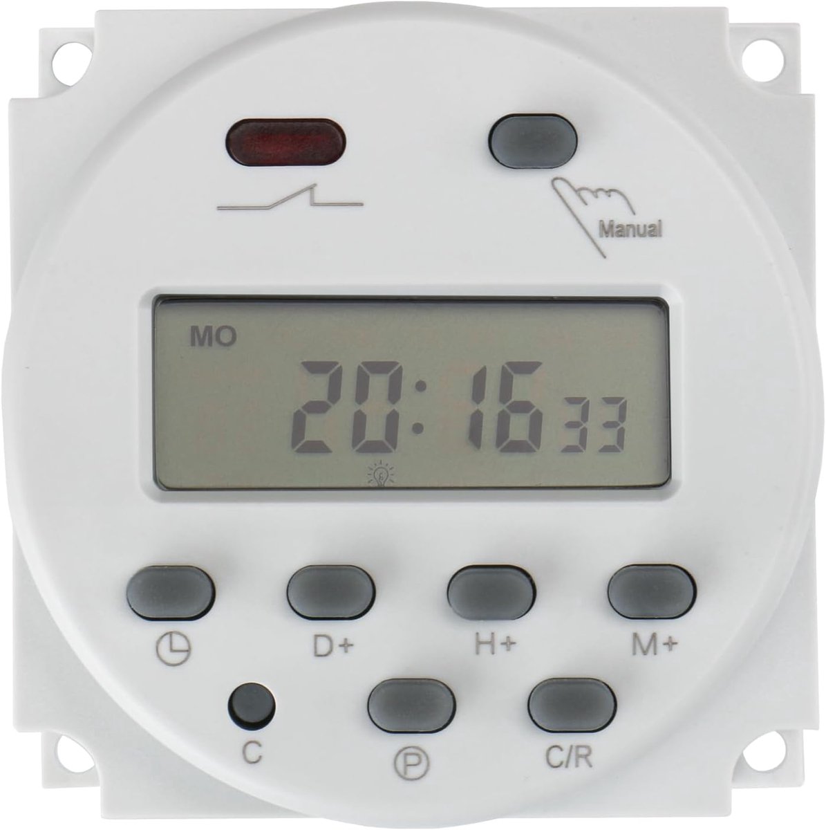 Digitale LCD programmeerbare timer - 12V DC/AC - 16A SPST - Voor dagelijkse en wekelijkse programmering - ShopVlot