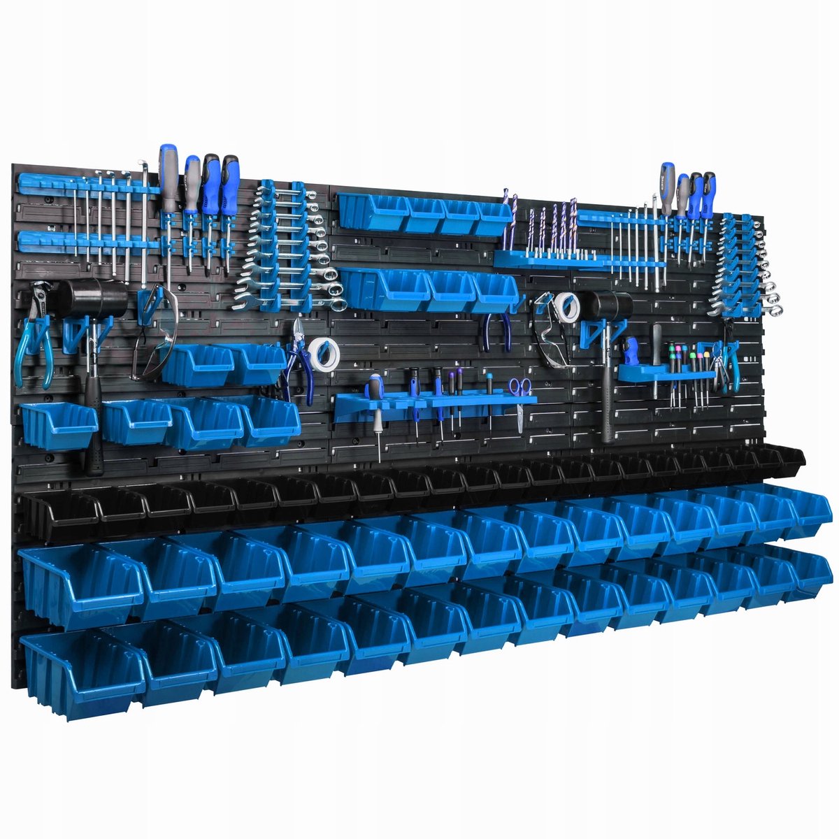 Gereedschapswand 173x78cm met 63 Bakjes en Ophangsystemen