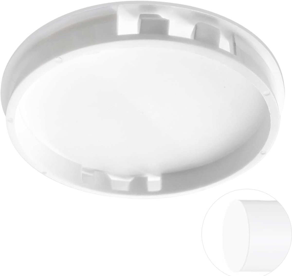 Ventilatiebuis Eindkap 90 mm - PVC Deksel met Veerflap - UV-bestendig - Bescherming tegen vuil - ShopVlot