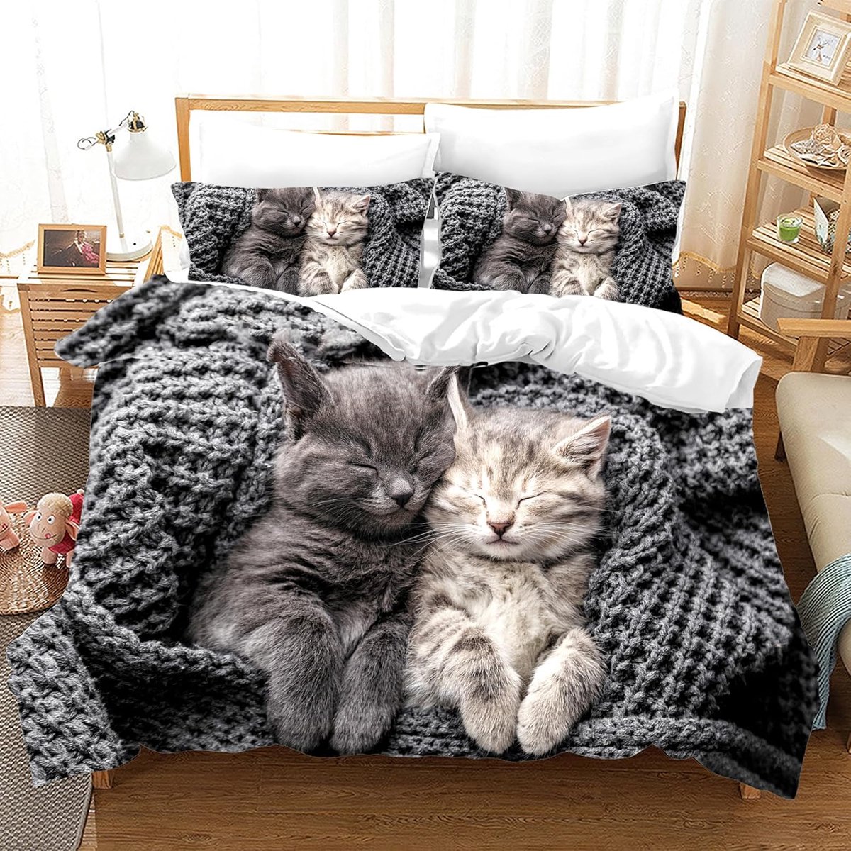 Beddengoed Set Double Bed 240 x 220 cm - Microvezel 3D Print - Zacht en Comfortabel - Voor Kinderen - ShopVlot