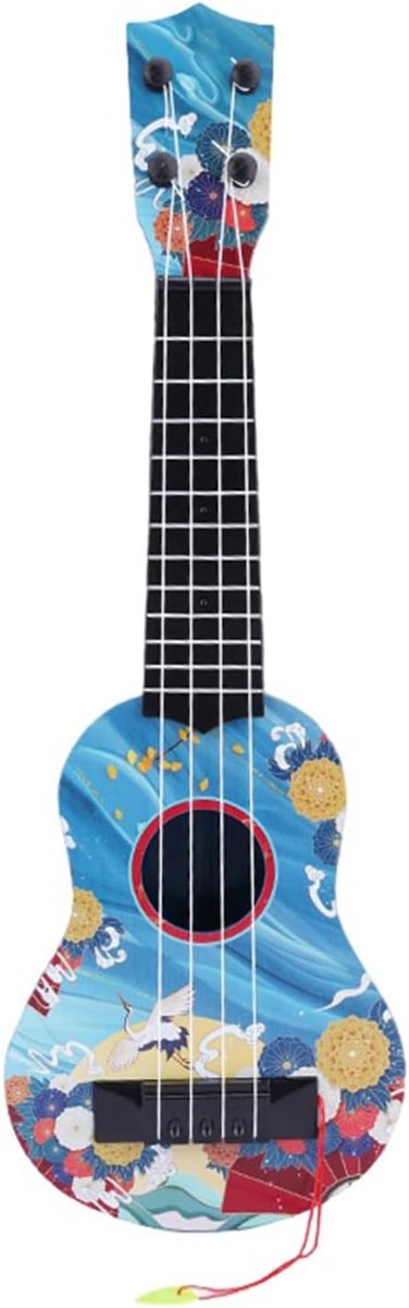 Houten gitaar voor kinderen 3+ jaar - met 4 verstelbare snaren - kindvriendelijk ontwerp - ShopVlot