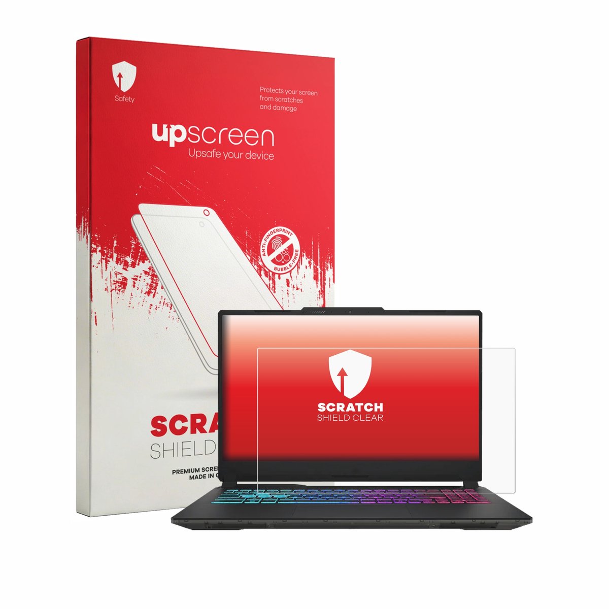 upscreen - Screenprotector voor MSI Cyborg 15 A13V - Folie Beschermfolie transparant
