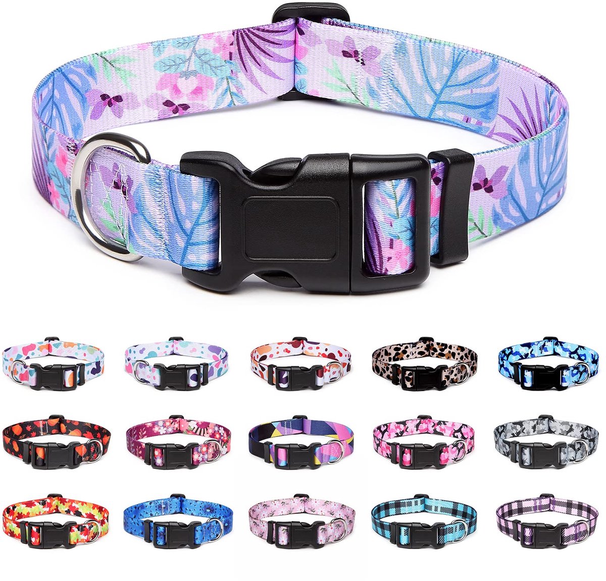 Hondenhalsband M - nylon - verstelbaar - zacht en comfortabel voor honden en katten - ShopVlot