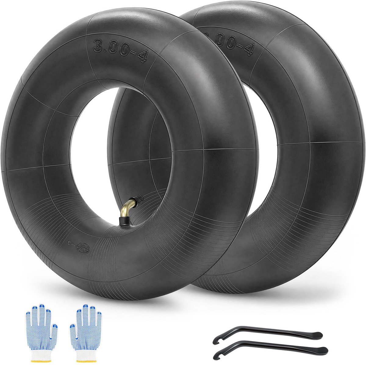 Binnenbanden 3.00-4 - 260 x 85 mm - hoekventiel - ideaal voor steekwagens - ShopVlot
